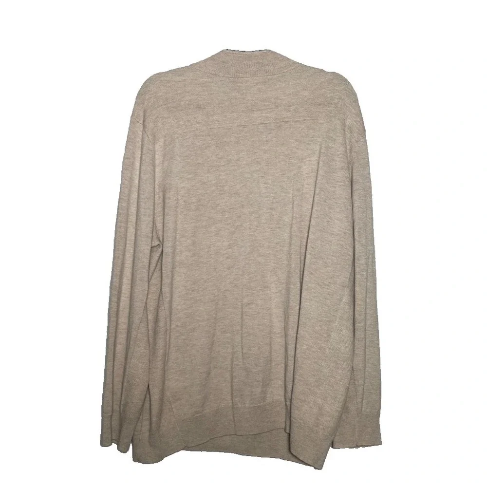 Vineyard Vines Wool‎ /4 Zip Sweater Men's XXL Beige 100% Merino Wool Pullover